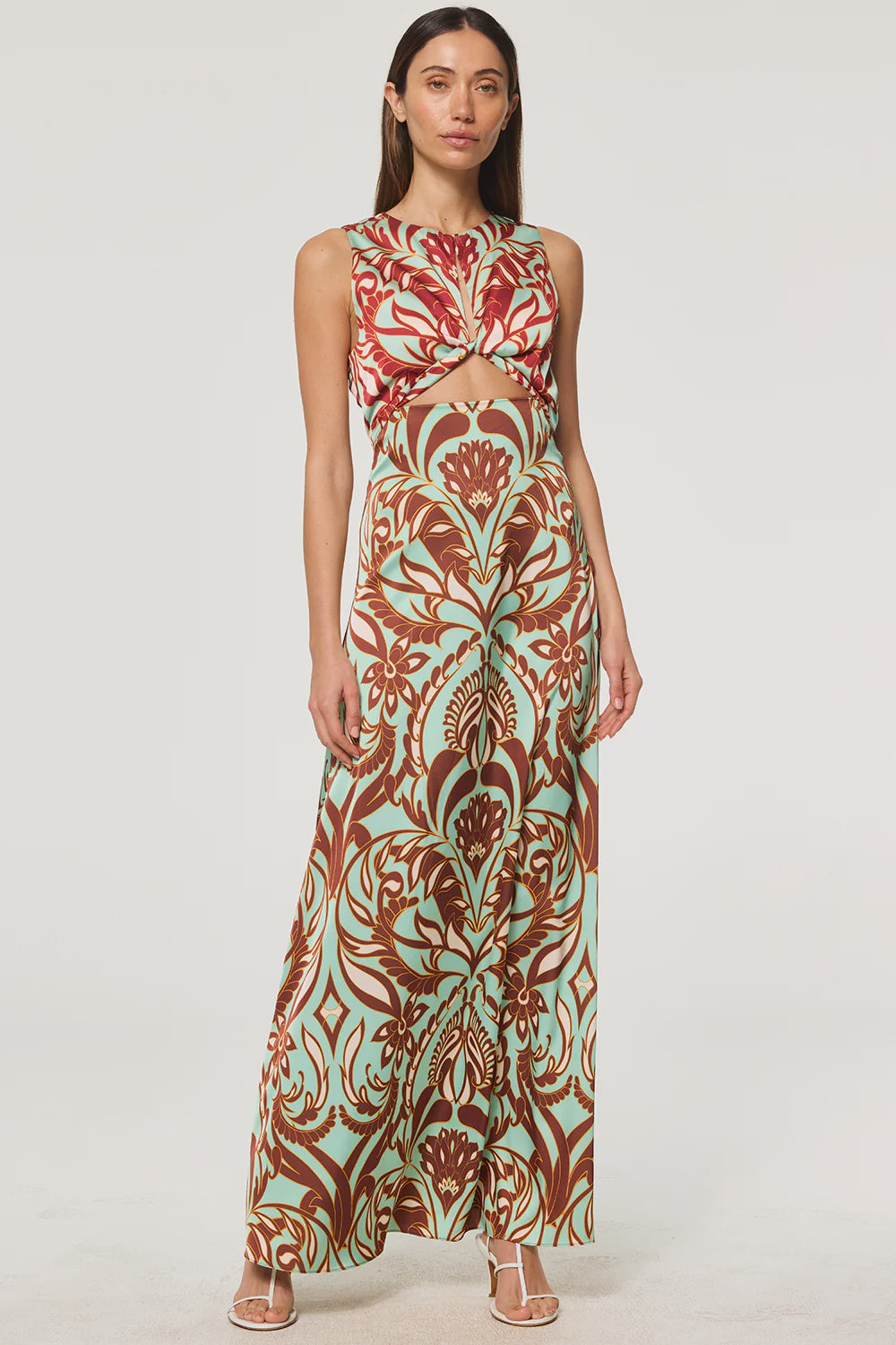Misa Louanne Satin Maxi Dress