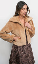 Load image into Gallery viewer, Greylin Hailey Faux Fur Coat / Biscotti
