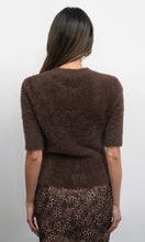 Load image into Gallery viewer, Greylin Odette Fuzzy Elbow Sleeve Top / Espresso
