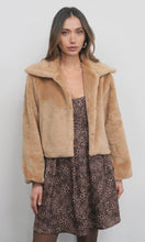 Load image into Gallery viewer, Greylin Hailey Faux Fur Coat / Biscotti
