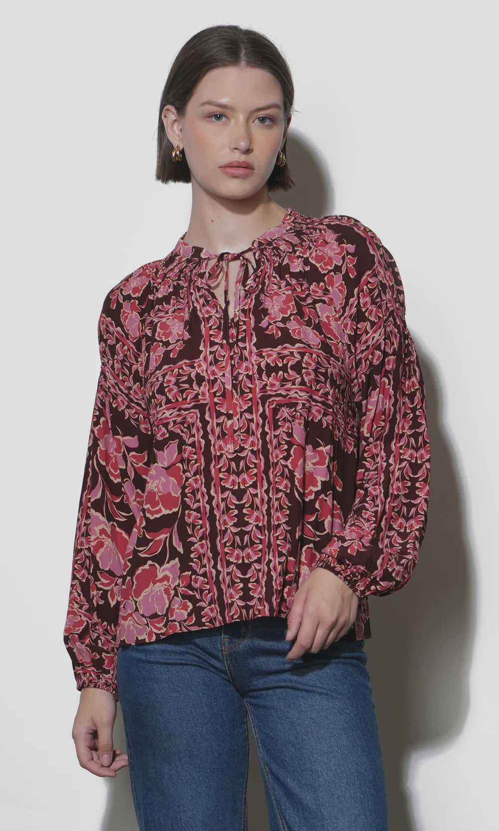 Greylin Hendrix Balloon Sleeve Blouse
