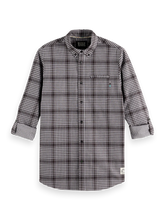 Load image into Gallery viewer, SCOTCH&amp;SODA Regular-Fit Shadow Check Double Face Shirt
