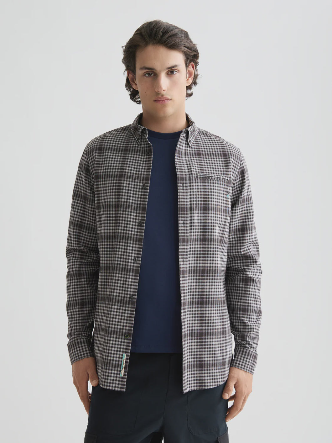 SCOTCH&SODA Regular-Fit Shadow Check Double Face Shirt