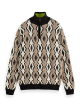 Load image into Gallery viewer, Scotch &amp; Soda Argyles Jacquard Dropped Shoulder Pullover / Mini Eggnog
