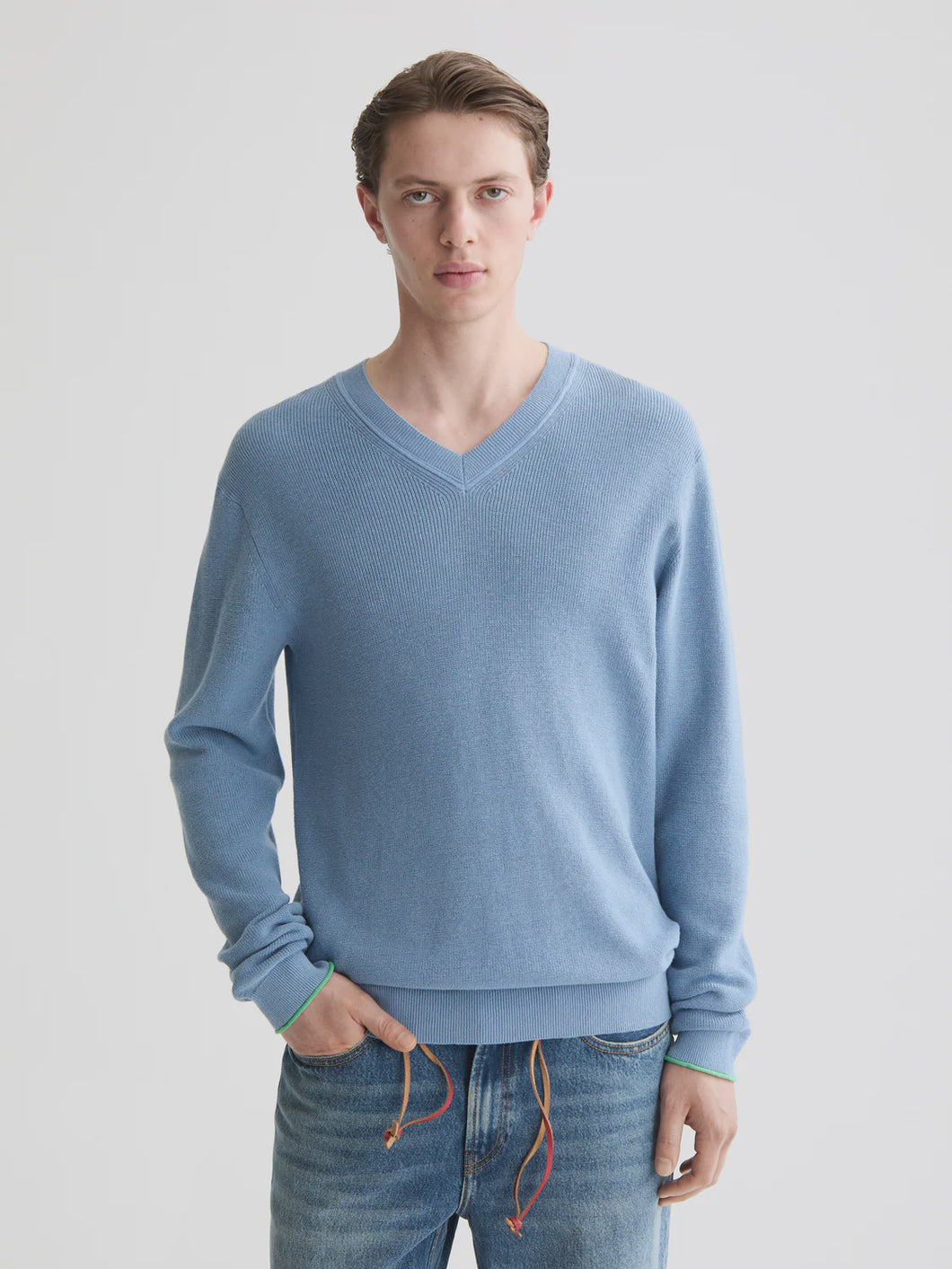Scotch & Soda Regular Fit Cotton Linen VNeck