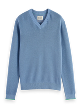 Load image into Gallery viewer, Scotch &amp; Soda Regular Fit Cotton Linen VNeck

