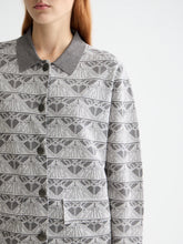 Load image into Gallery viewer, Scotch&amp;Soda Jacquard Knit Jacket / Silver/Gunmetal
