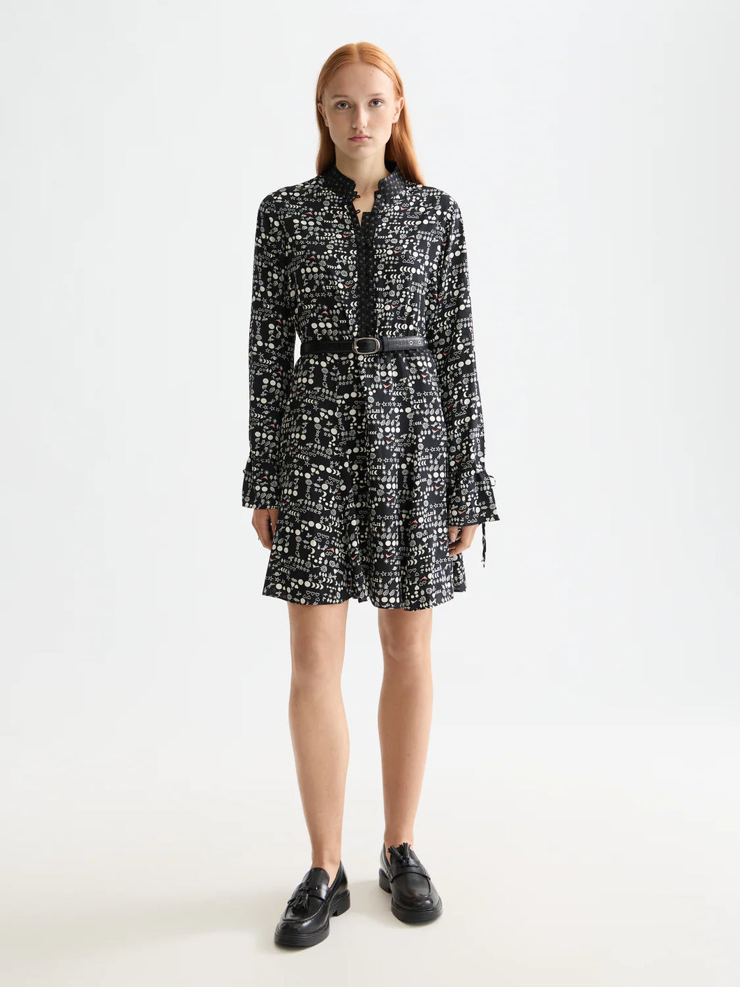 Scotch&Soda Printed Long Sleeve Dress / Moon Gardening
