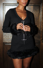 Load image into Gallery viewer, Mumu Fran Mini Skirt / Black w/ Faux Fur
