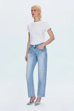 Load image into Gallery viewer, Pistola Lexi Mid Rise Bowed Straight Ankle / Aries Studs
