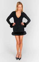 Load image into Gallery viewer, Mumu Sasha Top / Black Knit w/ Faux Fur
