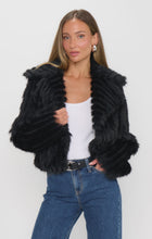 Load image into Gallery viewer, Mumu Salt Lake City Cropped Jacket / Black Faux Fur
