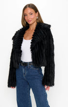 Load image into Gallery viewer, Mumu Salt Lake City Cropped Jacket / Black Faux Fur
