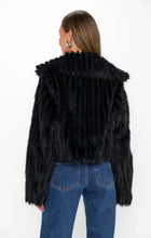 Load image into Gallery viewer, Mumu Salt Lake City Cropped Jacket / Black Faux Fur
