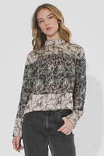 Load image into Gallery viewer, Adelyn Rae Meghan Twin Print Turtle Neck Top

