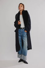 Load image into Gallery viewer, Free People Twice Loved Coatigan / Black
