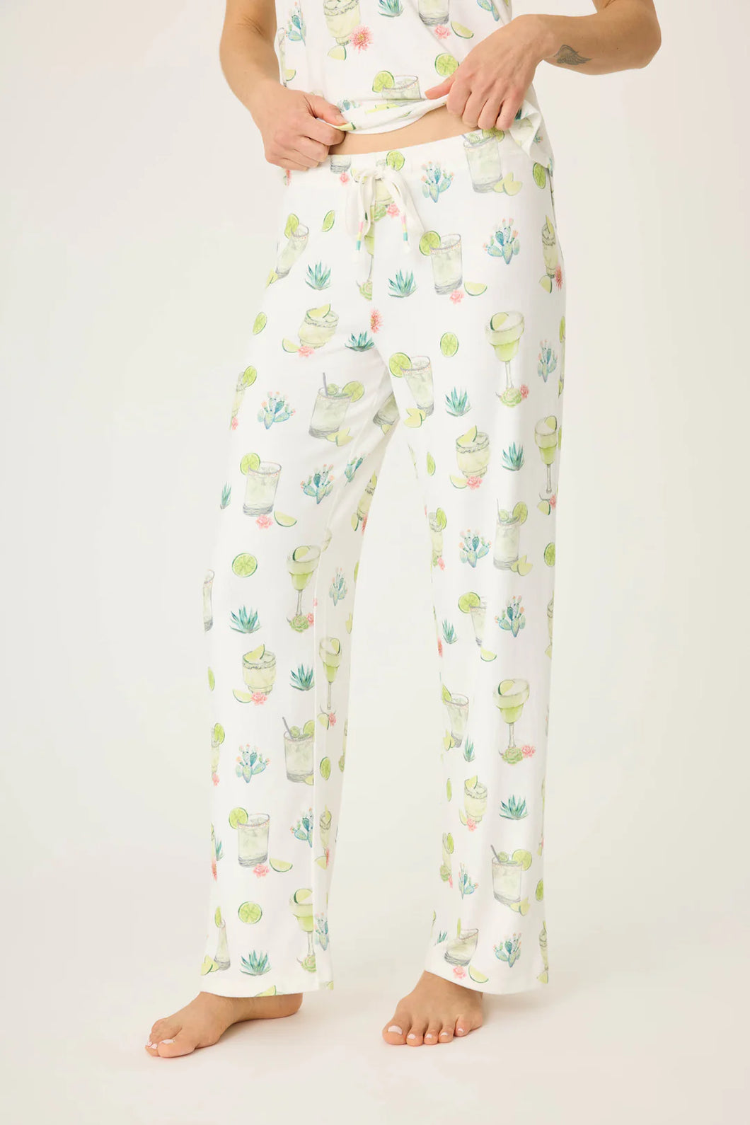 P.J. Salvage Limes & Sunshine Open Leg Pants