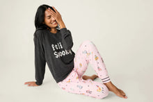 Load image into Gallery viewer, P.J. Salvage Feline Spooky Graphic Fleece Sweatshirt / H Slate
