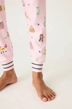 Load image into Gallery viewer, P.J. Salvage Feline Spooky Halloween Cat Print Pant / Ballet Pink
