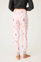Load image into Gallery viewer, P.J. Salvage Feline Spooky Halloween Cat Print Pant / Ballet Pink
