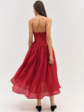 Load image into Gallery viewer, For Love and Lemons Satin Burnout Stripe Maxi Dress
