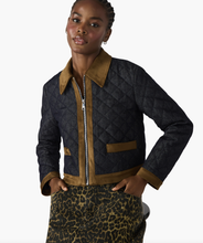 Load image into Gallery viewer, Steve Madden Agatha Quilted Denim Jacket / Dark Indigo
