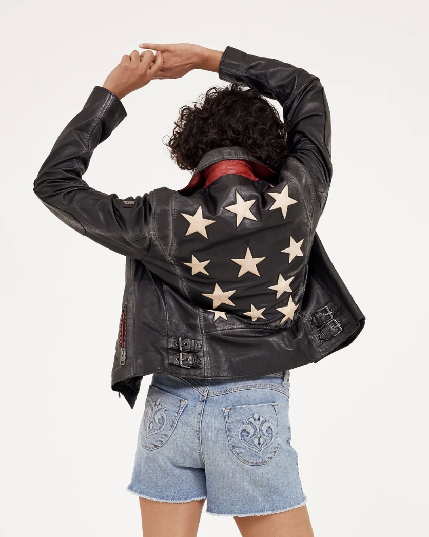Mauritius Christy Star Detail Jacket / Vintage Black