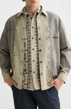 Load image into Gallery viewer, Scotch &amp; Soda Map Graphic Snap-Up Overshirt
