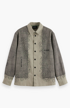 Load image into Gallery viewer, Scotch &amp; Soda Map Graphic Snap-Up Overshirt
