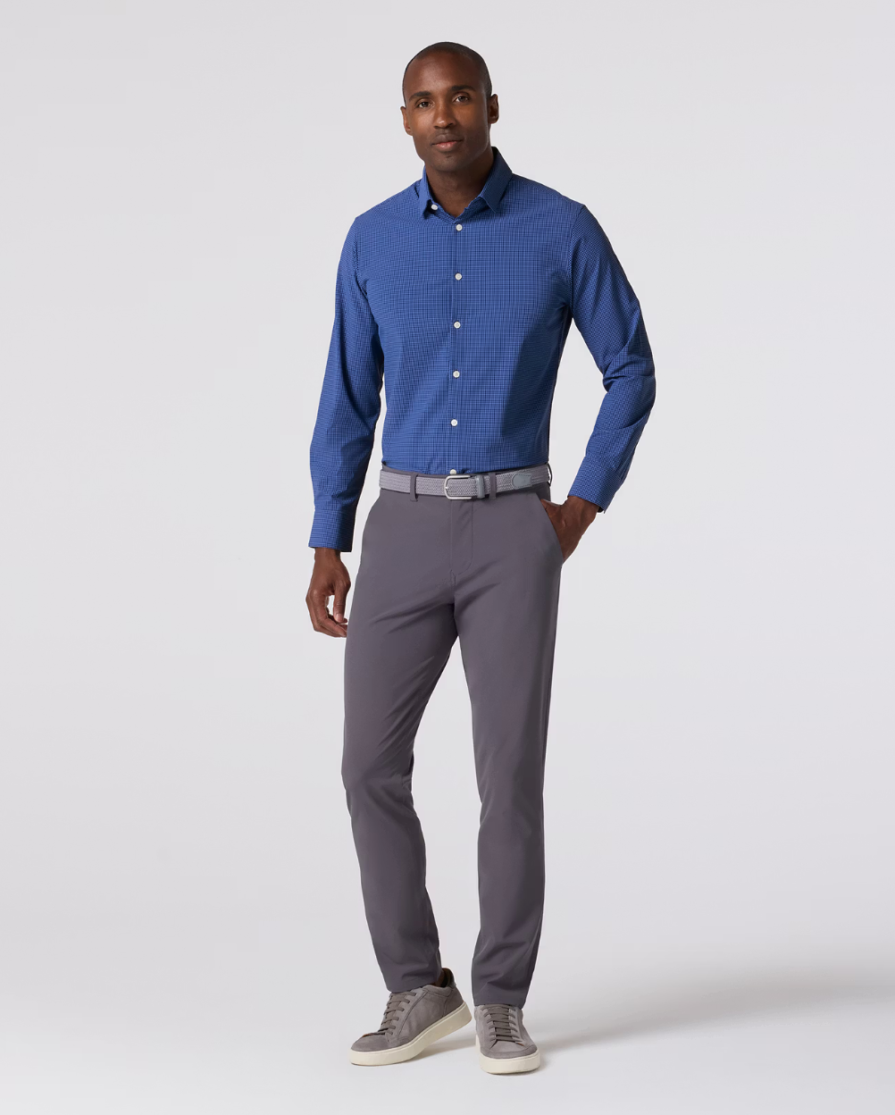 Mizzen + Main Leeward LS Dress Shirt / Cobalt Jared Grid – Posh Boutique Nashville