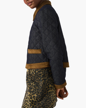 Load image into Gallery viewer, Steve Madden Agatha Quilted Denim Jacket / Dark Indigo
