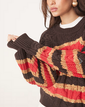 Load image into Gallery viewer, Free People Frankie Cable Striped Pullover
