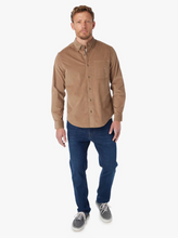 Load image into Gallery viewer, Fair Harbor Wilder Stretch Courduroy LS Shirt / Oak
