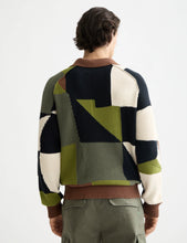 Load image into Gallery viewer, Scotch &amp; Soda Patch Work LS Polo / Zigzag Micro Multi AOP
