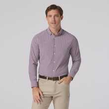 Load image into Gallery viewer, Mizzen+Main Leeward LS Dress Shirt / Eggplant Crew Gingham
