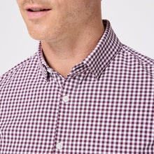 Load image into Gallery viewer, Mizzen+Main Leeward LS Dress Shirt / Eggplant Crew Gingham
