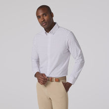 Load image into Gallery viewer, Mizzen+Main Leeward LS Dress Shirt / Eggplant Hatch Mark
