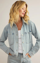 Load image into Gallery viewer, Z Supply All Day Cropped Denim Jacket / Faded Indigo
