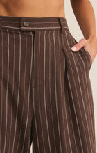 Load image into Gallery viewer, Z Supply Alma Pinstripe Wide Leg / Chocolate Cherry
