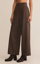 Load image into Gallery viewer, Z Supply Alma Pinstripe Wide Leg / Chocolate Cherry
