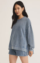 Load image into Gallery viewer, Z Supply Knit Denim Modern Weekender / Medium Indigo
