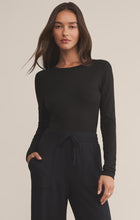 Load image into Gallery viewer, Z Supply Second Skin Crew LS / Black
