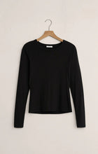 Load image into Gallery viewer, Z Supply Second Skin Crew LS / Black
