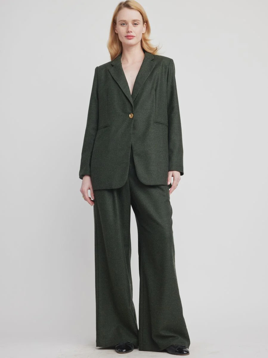 Self Contrast Bridget Blazer / Chive
