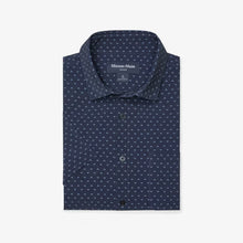 Load image into Gallery viewer, Mizzen+Main Leeward SS Dress Shirt / Navy Dotted Leaf

