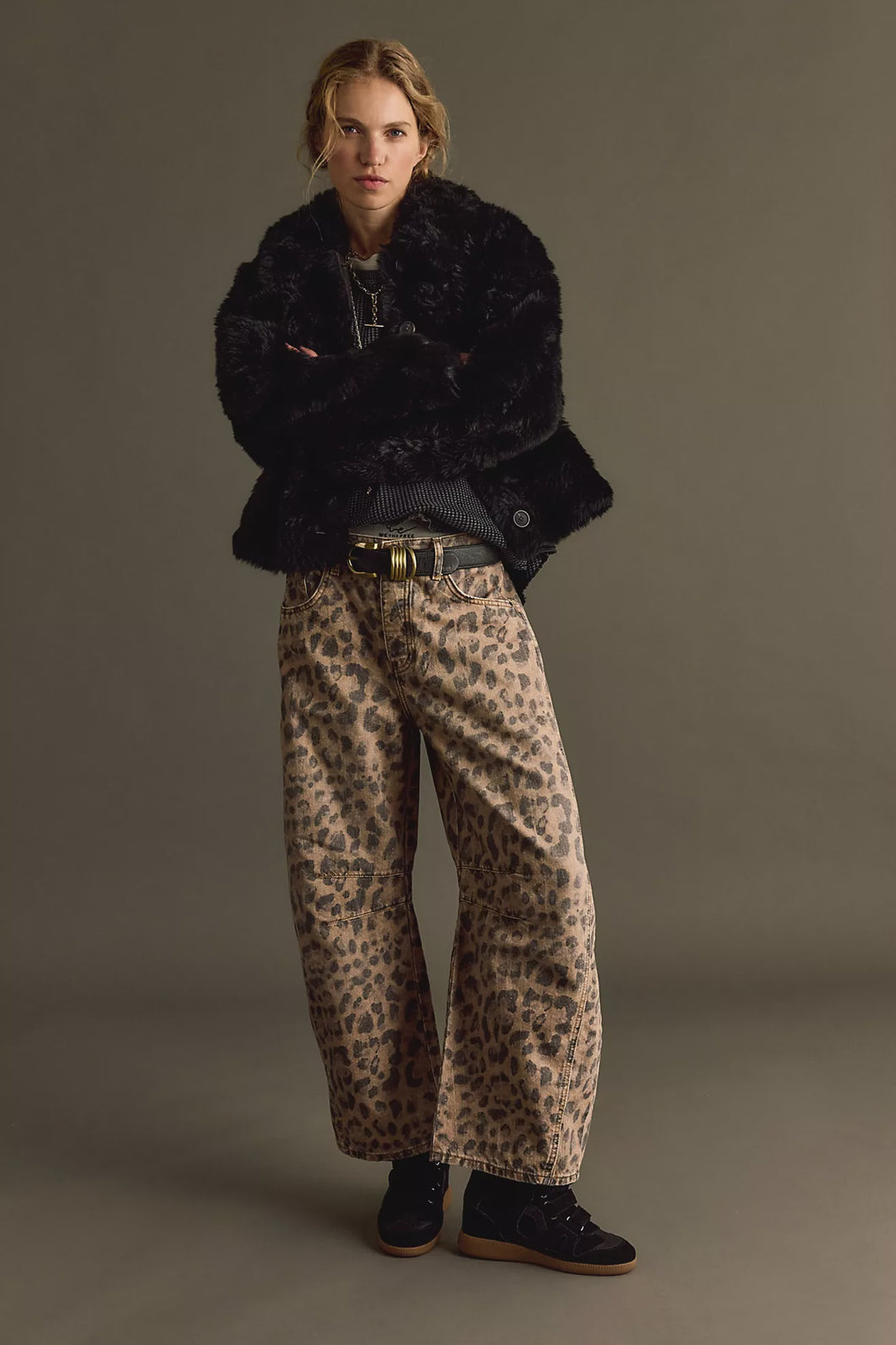 Free People Good Luck Printed Barrel / Brown Sugar Combo