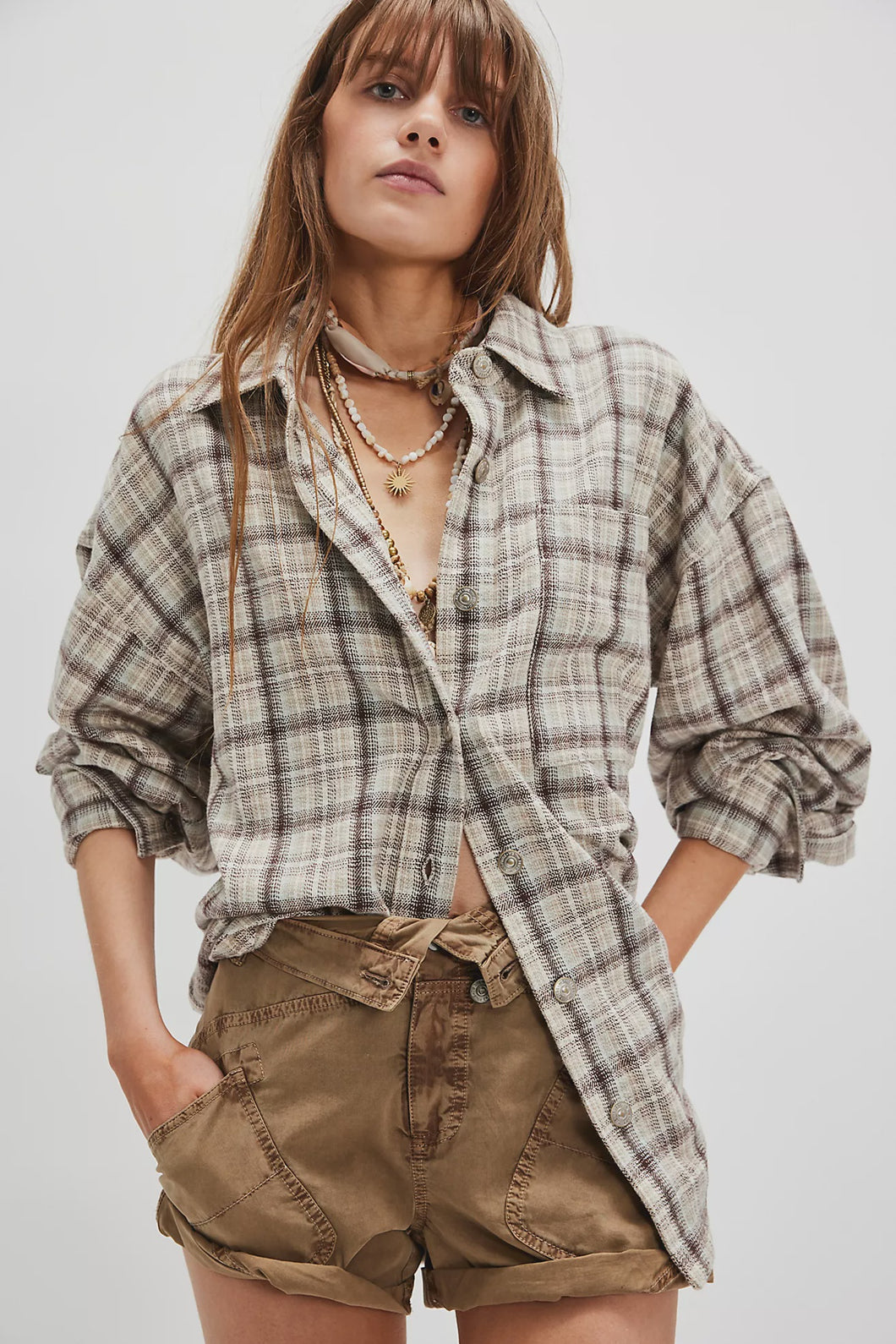 Free People Ashley Plaid Shirt