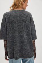 Load image into Gallery viewer, Free People Margot Sweater Tee / Charcoal Heather
