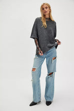 Load image into Gallery viewer, Free People Margot Sweater Tee / Charcoal Heather
