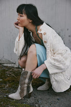 Load image into Gallery viewer, Free People Feather Heel Boot / Beige Suede Snake
